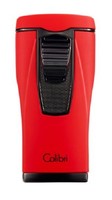 COLIBRI Feuerzeug Monaco rot/schwarz 3-Jet-Flamme Soft-touch Oberfläche NEU