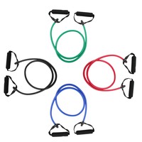 Fitness Resistance Band Rope Tube Elastic Exercise for Yoga Pilates Workout U1