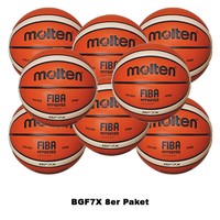 8er Paket Basketball Molten GF7X mit DBB-Logo, Gr. 7, BGF7X, Orig., Basketbälle