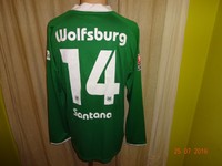 VfL Wolfsburg Nike Meister Langarm Matchworn Trikot 2008/09 + Nr.14 Santana Gr.L