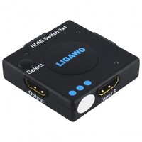 Ligawo ® MINI HDMI Switch Verteiler 3D FullHD HDTV HDCP 3 an 1 automatisch