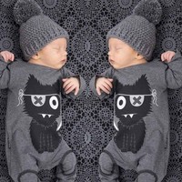 Newborn Baby Kids Boys Girls Romper Jumpsuit Bodysuit Clothes Outfit Sets 0-24M