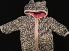Girls 3 6 Month Cheetah Print Healthtex Heavy Jacket Coat Fleece 