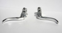 PROMAX Retro Bremshebel Paar Silber, 22,2 oder 23,8mm, Rennrad, Singlespeed
