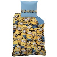 Wende Bettwäsche Set  Minions 135x200 80x80cm "BROTHERS"  Minion 100% Baumwolle