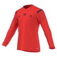 adidas Schiedsrichter - Referee - Trikots, aktuell 2014/15, Rot/Schwarz, Langarm
