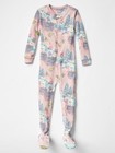 NWT BABY GAP GIRL'S MISTY ROSE FOREST FOOTED SLEEP ONE-PIECE PJ'S 100% COTTON