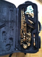 seltenes schwarz gold JUPITER Alt Saxophon JAS-769 Koffer mit Zubehör Anfänger