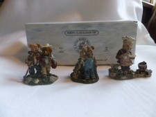 Boyds Bears Town Village Edmond's Hideaway Style 19505-1 Set of 3