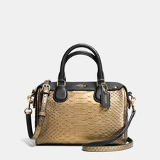 coach hobo goldandblack