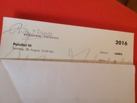 1 Ticket Parsifal VI Bayreuther Festspiele 28.08.16 Klaus Florian Vogt