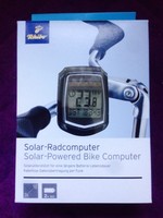 TCM Tchibo Solar Radcomputer Fahrradcomputer Datenübertragung per Funk Solar