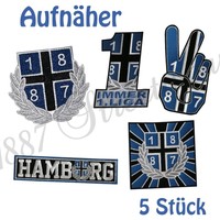 1887 HSV Aufnäher '1887 5er Mix'