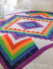 Rainbow Bargello Quilt Pattern Pieced HD