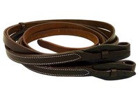 Western Zügel Westernzügel, Schnellverschluss, 220cm, genäht, Dark Oiled Braun