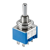 5 x Miniatur Kippschalter 2-polig 6 Kontakte 2 Umschalter Ein / Aus / Ein 4307