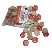 Holz Nummern für Tombola und Bingo - Zahlen 1 bis 90 - Italien