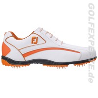 FOOTJOY GOLF HERREN GOLFSCHUHE HYDROLITE 6-SPIKE-SOHLE WHITE/ORANGE WASSERDICHT