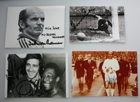 35 hervorragende Fussballautogramme u.a. Pele, Maradonna - s. Beschreibung