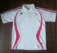 Frankreich, Fussballtrikot Nationalmannschaft, weiß, Polokragen, XL/XXL, Adidas