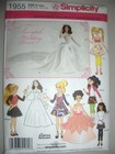 Barbie Doll New Simplicity 1955 Pattern Fairytale Wedding Dress Gown Bratz Moxie