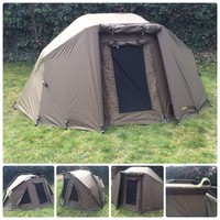 Karpfenzelt Bivvy Zelt 2 Mann Zelt Angelzelt Campingzelt + Winterskin Grauvell 