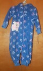 Carter's Blue Snowflakes One-Piece BABY Sleepwear, Pajama Size 12 mo. Brand New