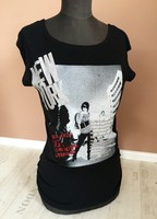 Pimkie Oberteil Damen Größe XS NEU schwarz mit Aufdruck Glitzer New York