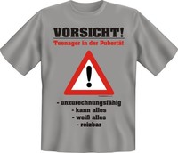 T-Shirt Fun-Shirt Teenager in Pubertät S - XXXL