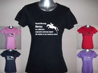 HORSES Expensive, Addictive, impair common sense! Ladies Horse T shirt, S - XXL 