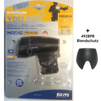 Busch+Müller IXON IQ 80 LUX PREMIUM LED 1922QM + BLENDSCHUTZ 492BPB B&M StVZO 