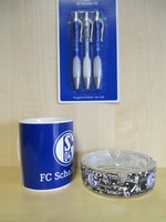 FC Schalke 04 S04 Tasse "Classic" Ascherbecher Glas Kugelschreiber 3er WOW Fan
