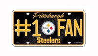 NFL Pittsburgh Steelers Metal License Plate #1 Fan 