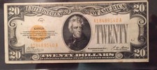 1928 $20 Gold Certificate F-2402 Gold Seal