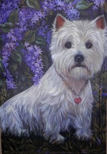 Westie Lily & Lilac Garden Flag Free Ship Usa Rescue