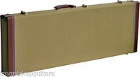 Tweed Koffer für E Gitarre hochwertig verarbeitet braun Stoff Stratstyle 33 cm 