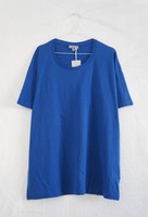 HOF115: COS Herren T-shirt wolle baumwolle blau / Wool cotton t-shirt blue L