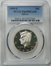 1999-S Silver Proof Kennedy Half Dollar Pcgs Pr69Dcam - Free Shipping