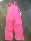 Toddler Girls Carhartt Pink Bib Overalls 2T, 3T, 4T NEW NWT