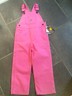 Toddler Girls Carhartt Pink Bib Overalls 2T, 3T, 4T NEW NWT
