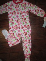 Girls The ELF on the SHELF zip-up FOOTED Blanket Fleece Pajamas PJ's size 4T NEW