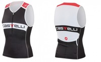 Castelli Core Tri Top 8614108 Triathlon Oberteil schwarz/weiß/rot
