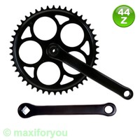 Tretkurbel Kurbelgarnitur Kurbel Kettenradgarnitur 44 Z. Schwarz 01310104