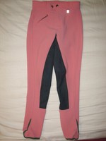 Mädchen Reithose von Cavallo Ganzbesatz rosa-schwarz Größe 152