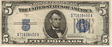 1934-D $5 Silver Certificate, Blue Seal, High Grade Note (R-155)