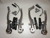 Fahrrad Bremsen  V-Brake  für Vorne und Hinten V-Brake Satz Alu Silber  15002