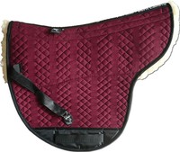 Satteldecke für baumlose Sättel Baumwolle mit Lammfell, aufpolsterbar 5 Farben