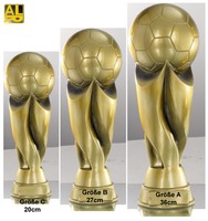 3er Serie Pokale Fußball -  Fußballtrophäe incl.Gravuren