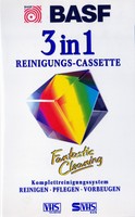 BASF VHS, S-VHS 3 in 1 Reinigungs Cassette, CLEANING Cassette, Trockenreinigung