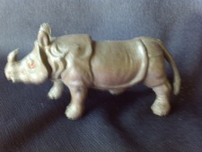 Rhinoceros Figurine / Rhino Figurine - Hard Plastic/rubber?